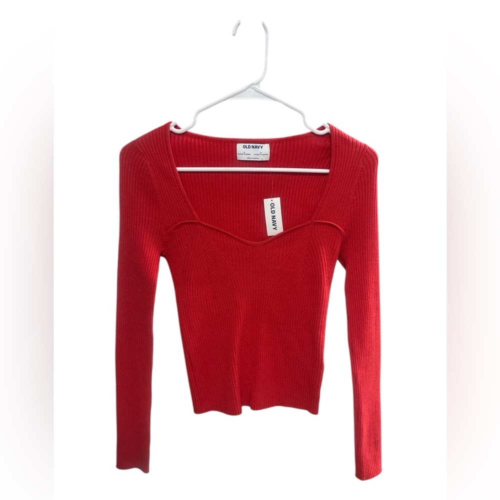 Old Navy Women's Scarlet Long Sleeve Top